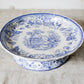 Blue and White Ironstone Footed Squat Compote, c1850