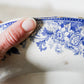 Blue and White Ironstone Footed Squat Compote, c1850