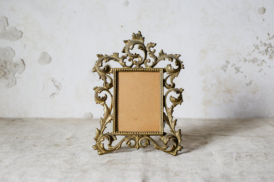 Gilt Cast Iron Ornate Picture Frame, c1890