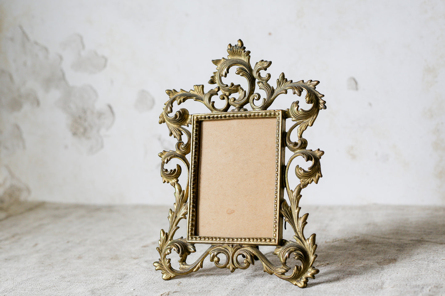 Gilt Cast Iron Ornate Picture Frame, c1890