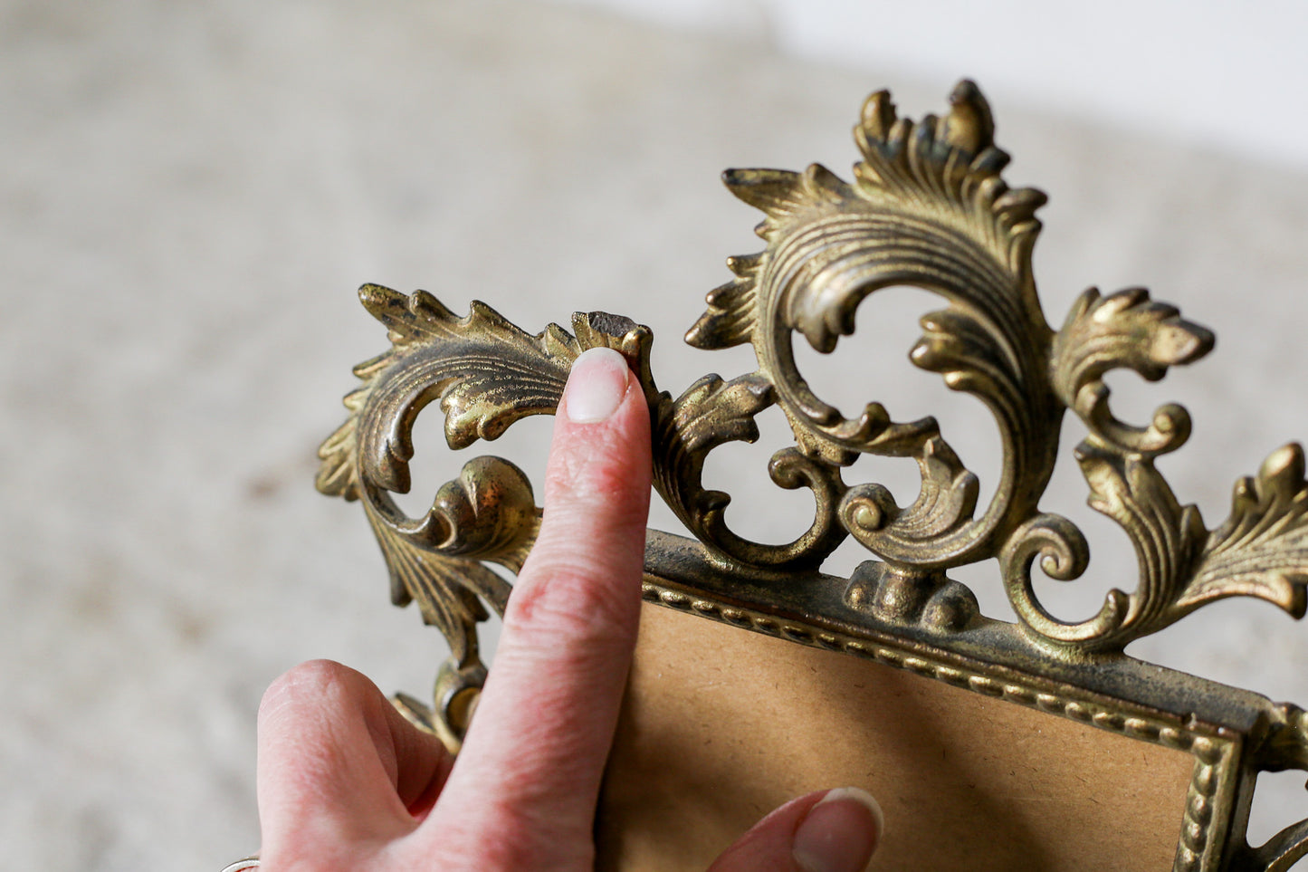 Gilt Cast Iron Ornate Picture Frame, c1890