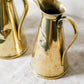 Joseph Sankey & Sons Monogrammed Set of 3 Brass Hot Water Jugs, c1900