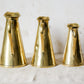 Joseph Sankey & Sons Monogrammed Set of 3 Brass Hot Water Jugs, c1900