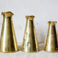 Joseph Sankey & Sons Monogrammed Set of 3 Brass Hot Water Jugs, c1900