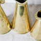 Joseph Sankey & Sons Monogrammed Set of 3 Brass Hot Water Jugs, c1900