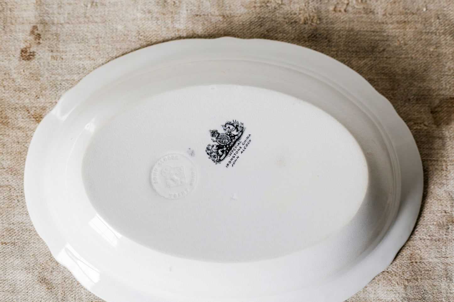 John Alcock Ironstone Oval Vegetable Dish, c1850