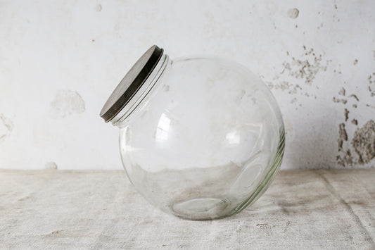 Glass Penny Candy General Store Display 12" Jar with Lid