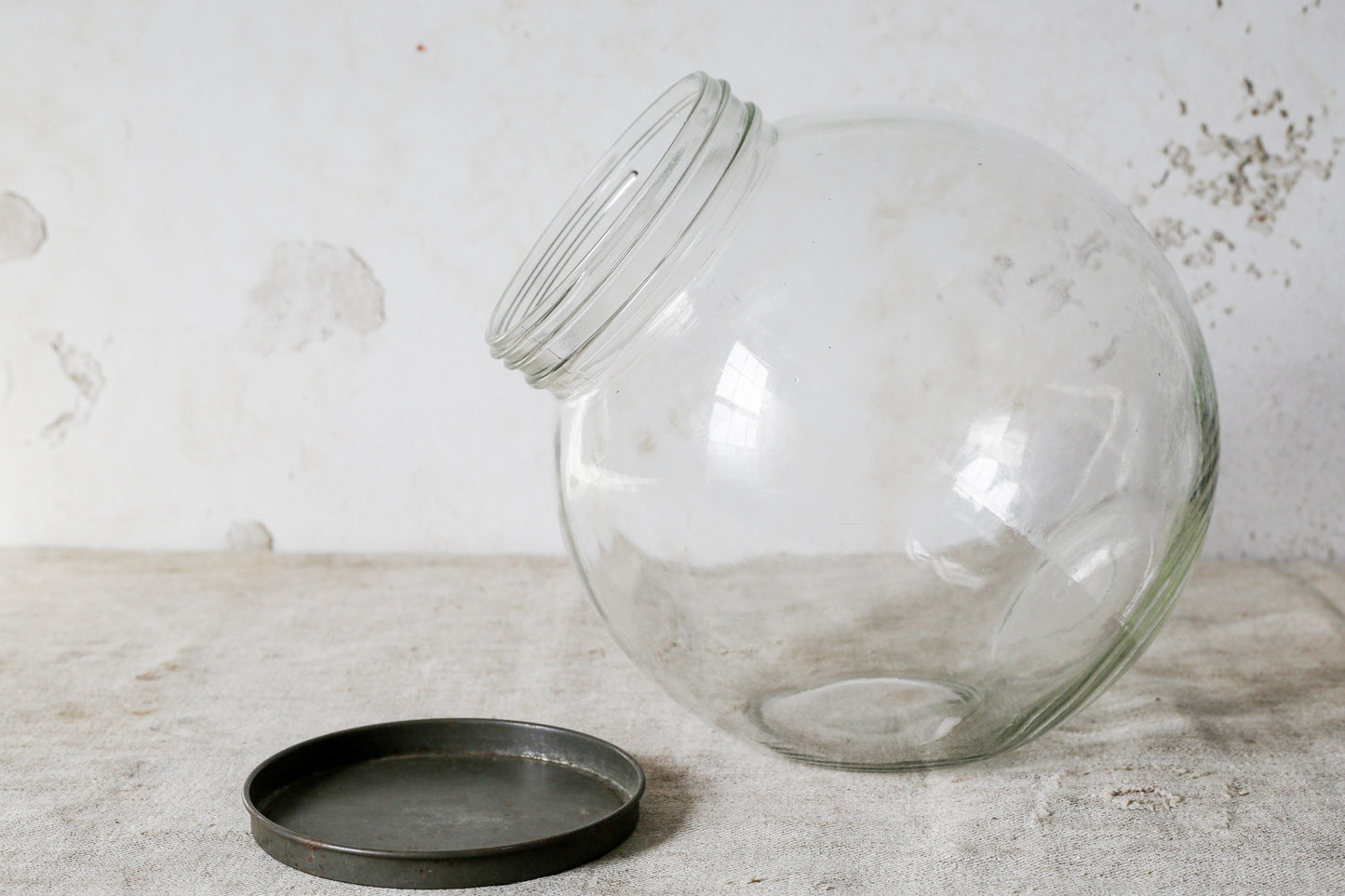 Glass Penny Candy General Store Display 12" Jar with Lid