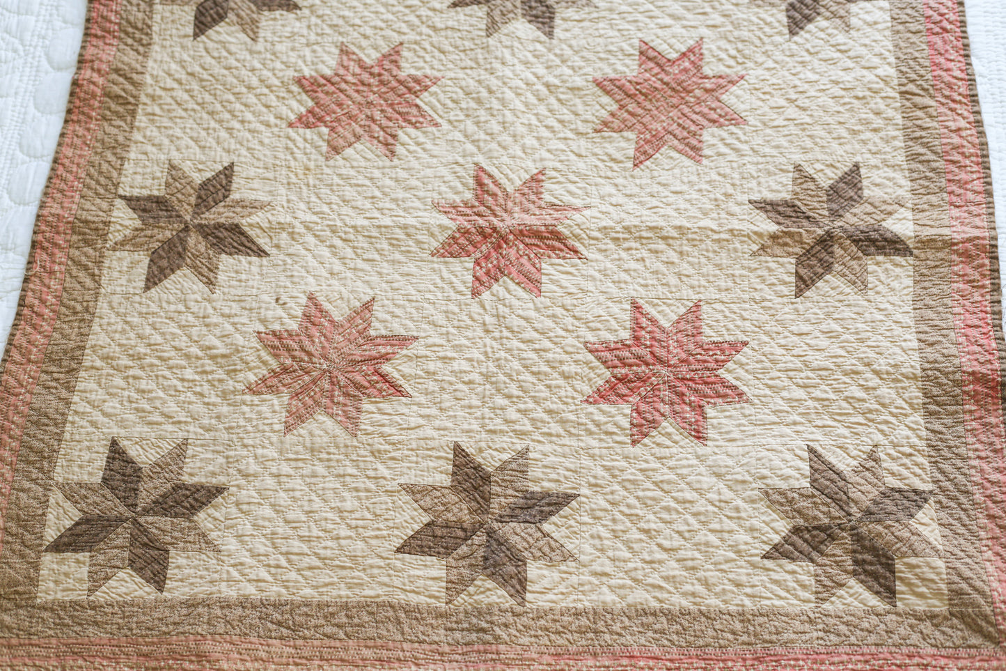 Primitive 8-Point Star Wall Quilt, c1880