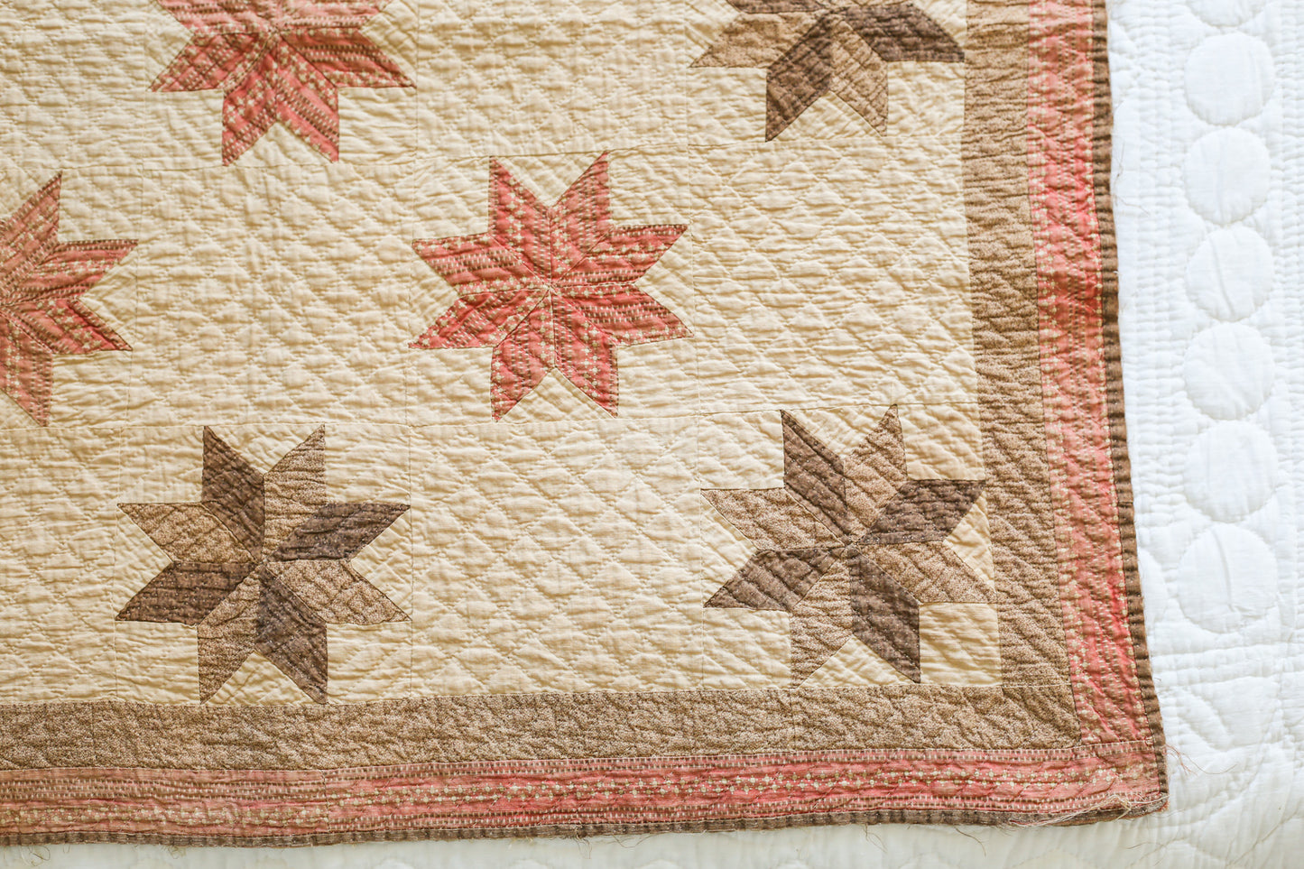Primitive 8-Point Star Wall Quilt, c1880