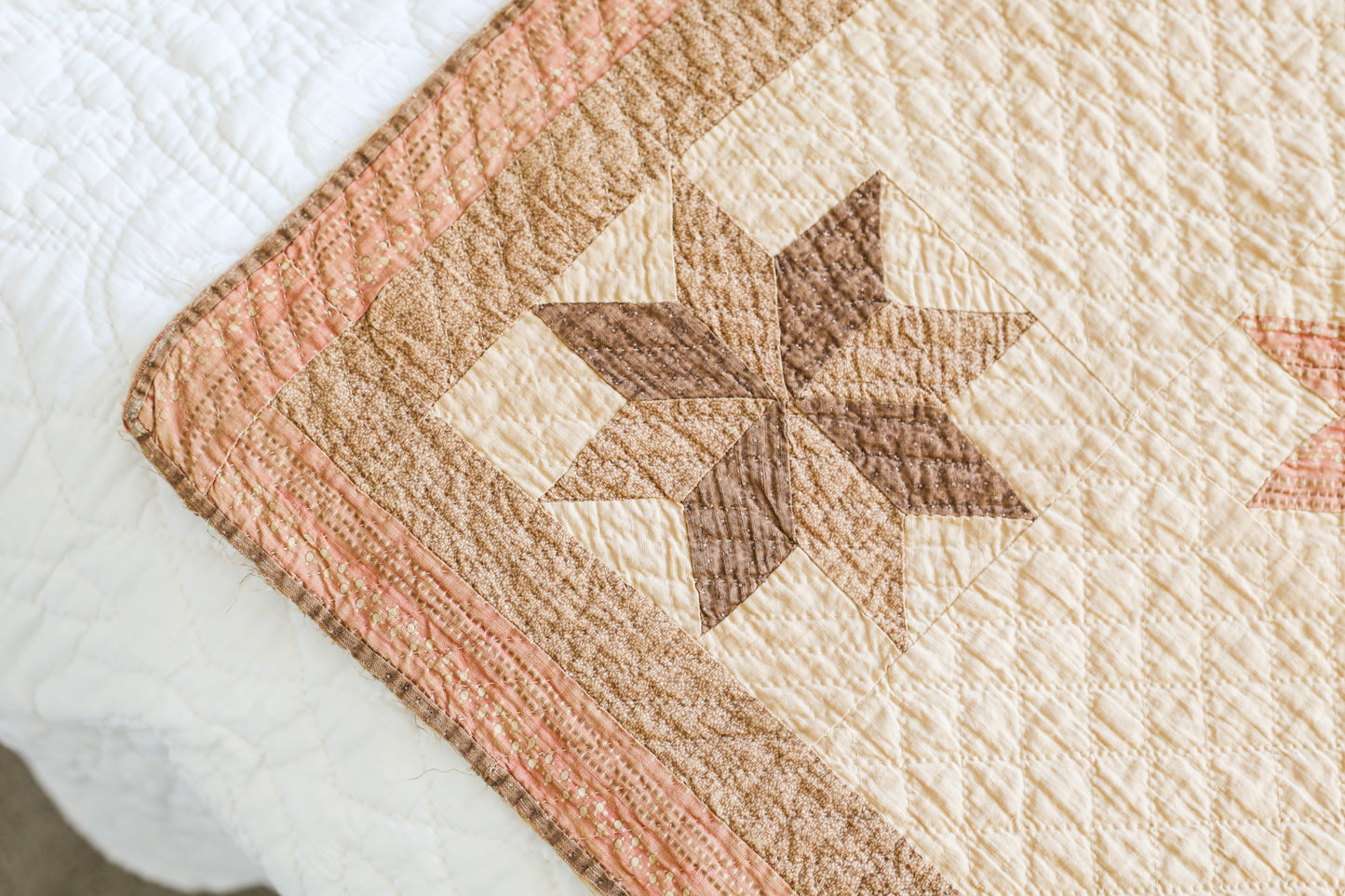 Primitive 8-Point Star Wall Quilt, c1880