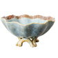 Majolica footed pedestal bowl with faux bois branch base
