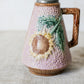 Griffin, Smith & Hill Etruscan Majolica Pink Sunflower Syrup Pitcher, c1880