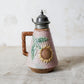 Griffin, Smith & Hill Etruscan Majolica Pink Sunflower Syrup Pitcher, c1880