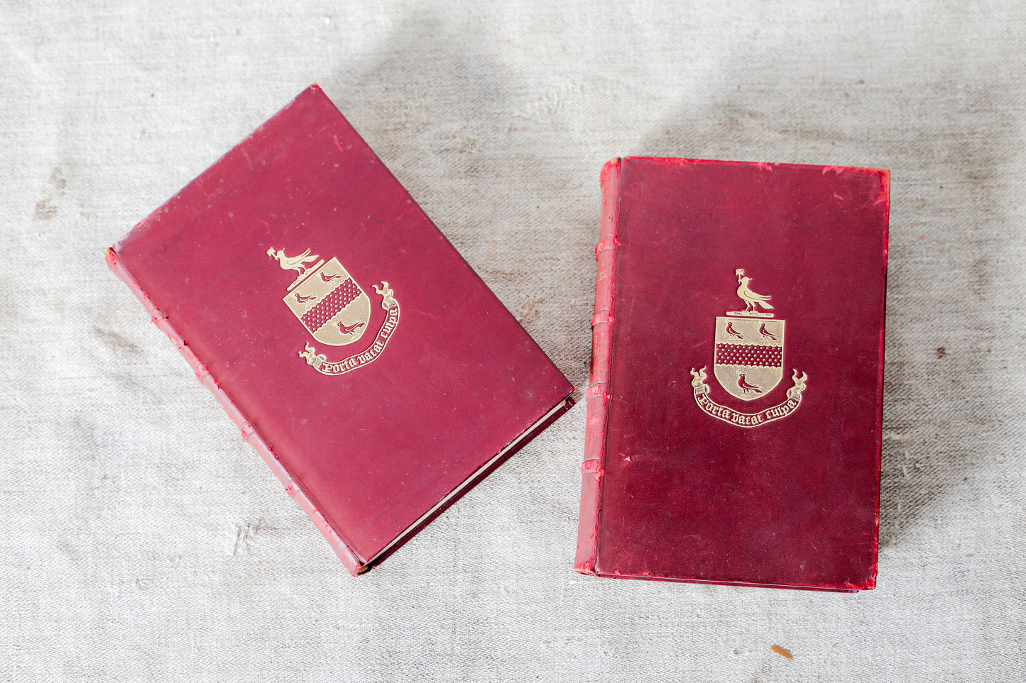 Set of English Poets Repton School Full Calf Prize Leather Binding Books, 1899