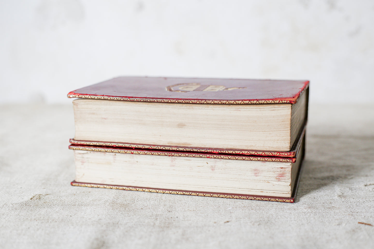 Set of English Poets Repton School Full Calf Prize Leather Binding Books, 1899