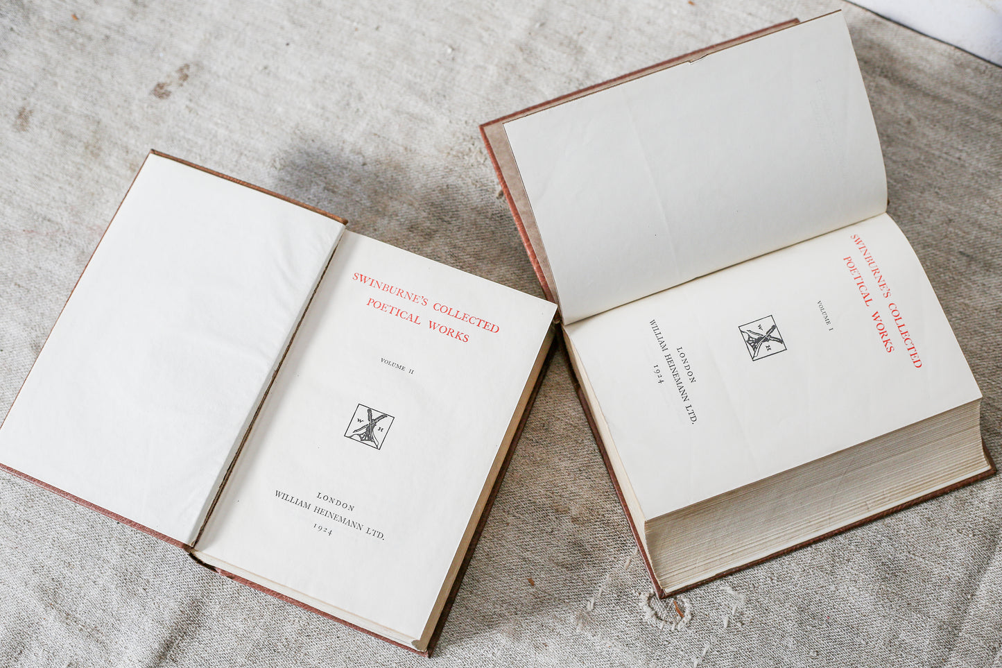 Set of Swinburne's Collected Poetical Works Volumes, 1924