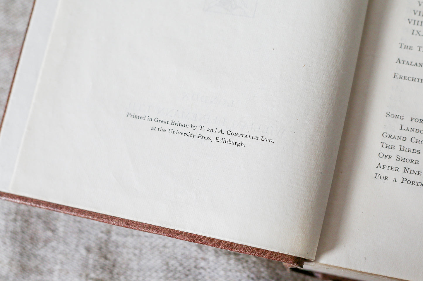 Set of Swinburne's Collected Poetical Works Volumes, 1924