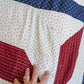 Red White & Blue Lemoyne Star Quilt TOP, c1900