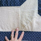 Red White & Blue Lemoyne Star Quilt TOP, c1900