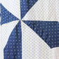 Red White & Blue Lemoyne Star Quilt TOP, c1900