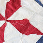 Red White & Blue Lemoyne Star Quilt TOP, c1900