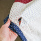 Red White & Blue Lemoyne Star Quilt TOP, c1900