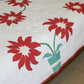 Red and Green Floral Applique Quilt, c1950