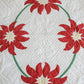 Red and Green Floral Applique Quilt, c1950
