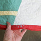 Red and Green Floral Applique Quilt, c1950