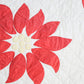 Red and Green Floral Applique Quilt, c1950
