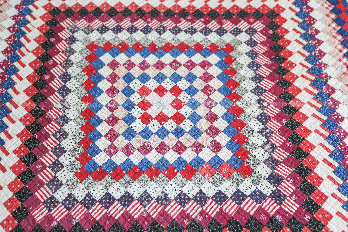 Primitive Around the World Quilt, c1900