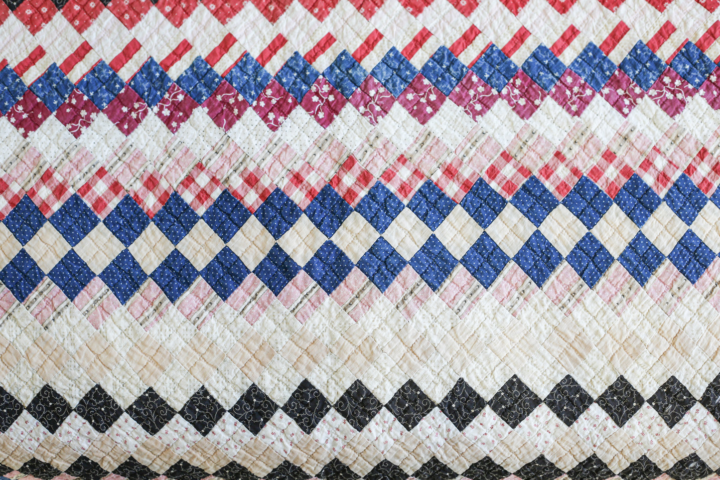 Primitive Around the World Quilt, c1900