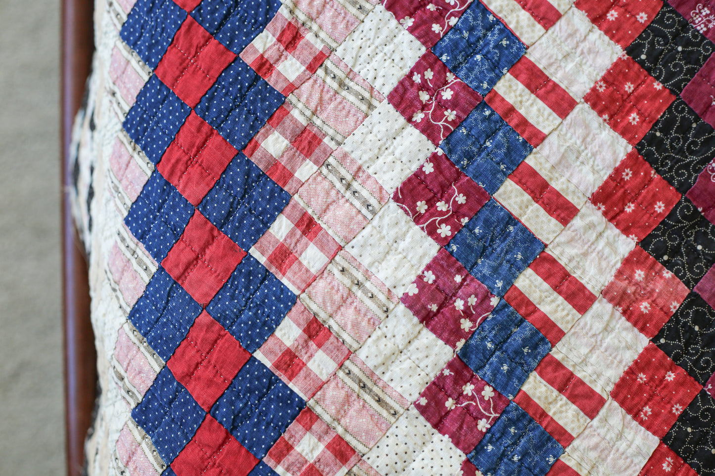 Primitive Around the World Quilt, c1900