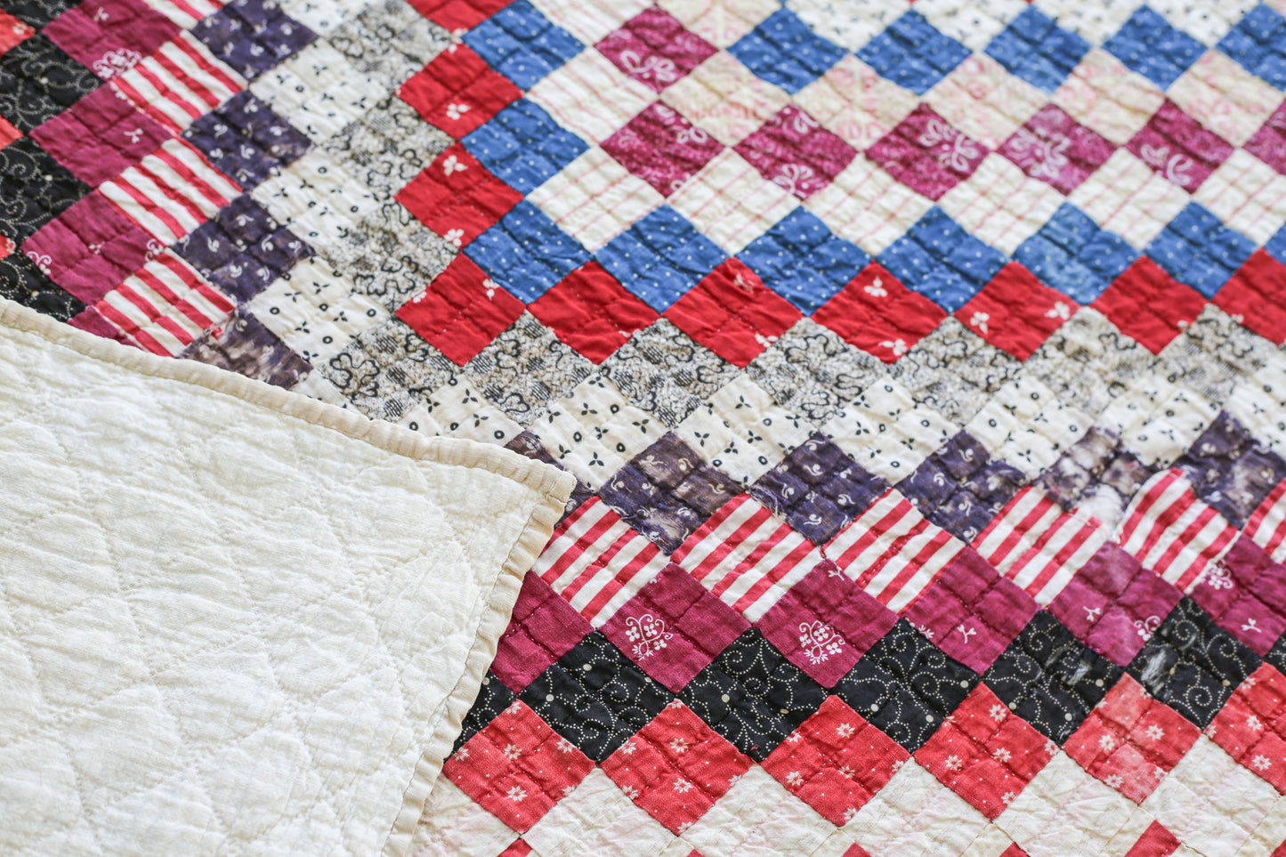 Primitive Around the World Quilt, c1900