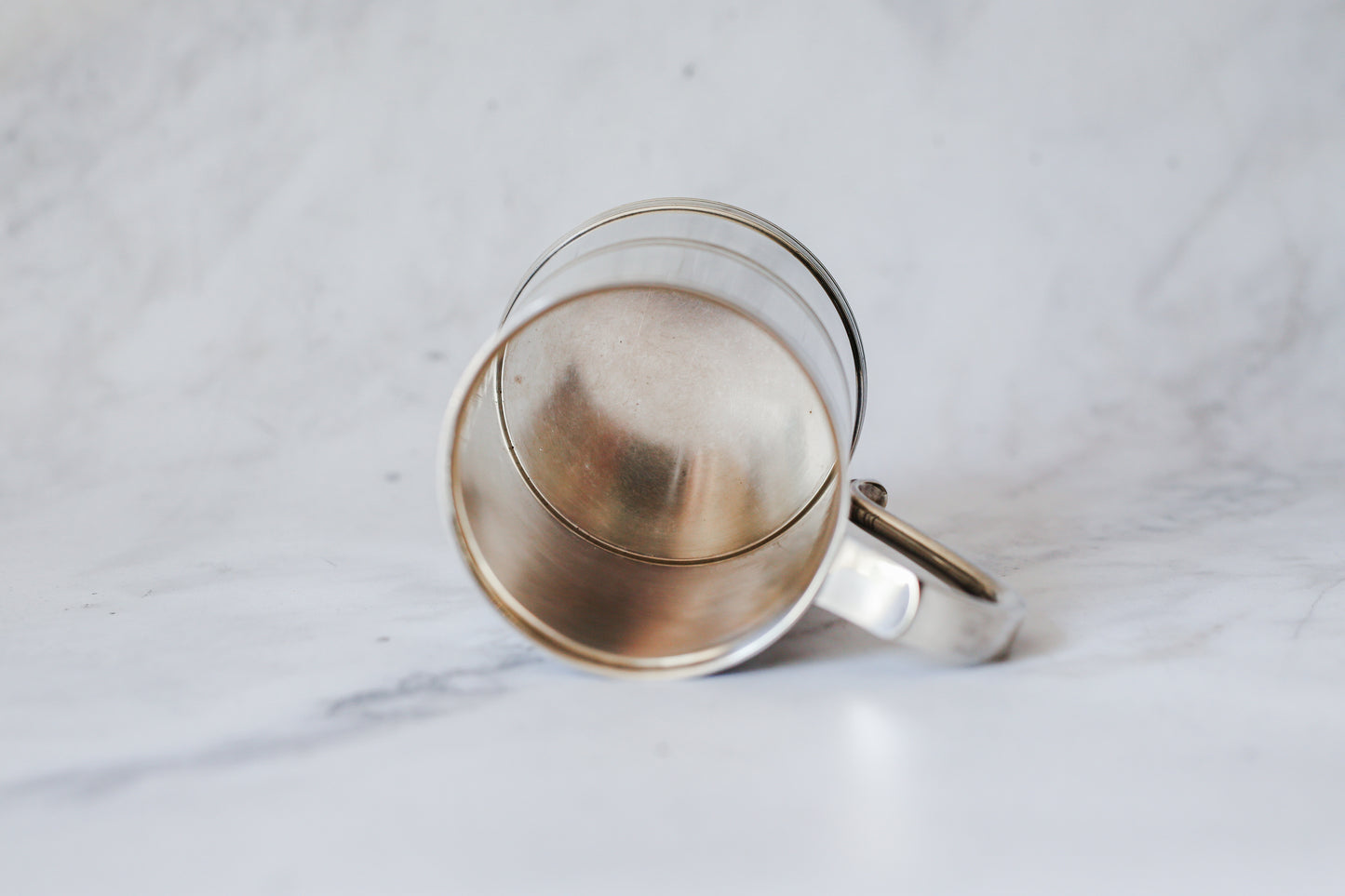 Vintage Mid-Century English Silverplate Tankard by Francis Howard – Engraved 'GDL'