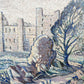 Early 20th-Century Post-Impressionist Landscape Oil Painting in Custom Black and Linen Frame