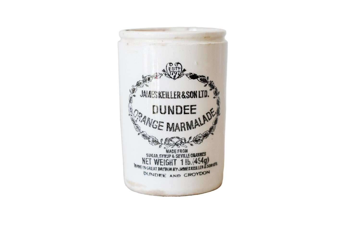James Keiller & Sons Dundee Marmalade 1 lb. Tall Pot, c1920