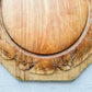Octagonal Floral Carved English Bread Board, c1880