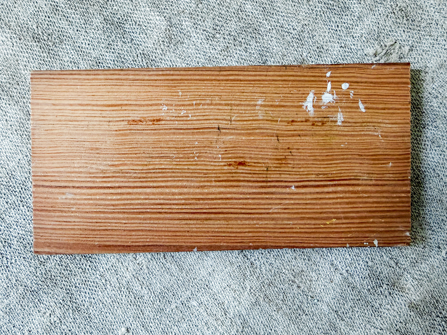 Miniature Painting on Pine of Docked Boat Near Cottage