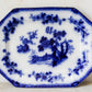 Antique Flow Blue Ironstone 15" Platter – "Indian" Pattern (c. 1850)