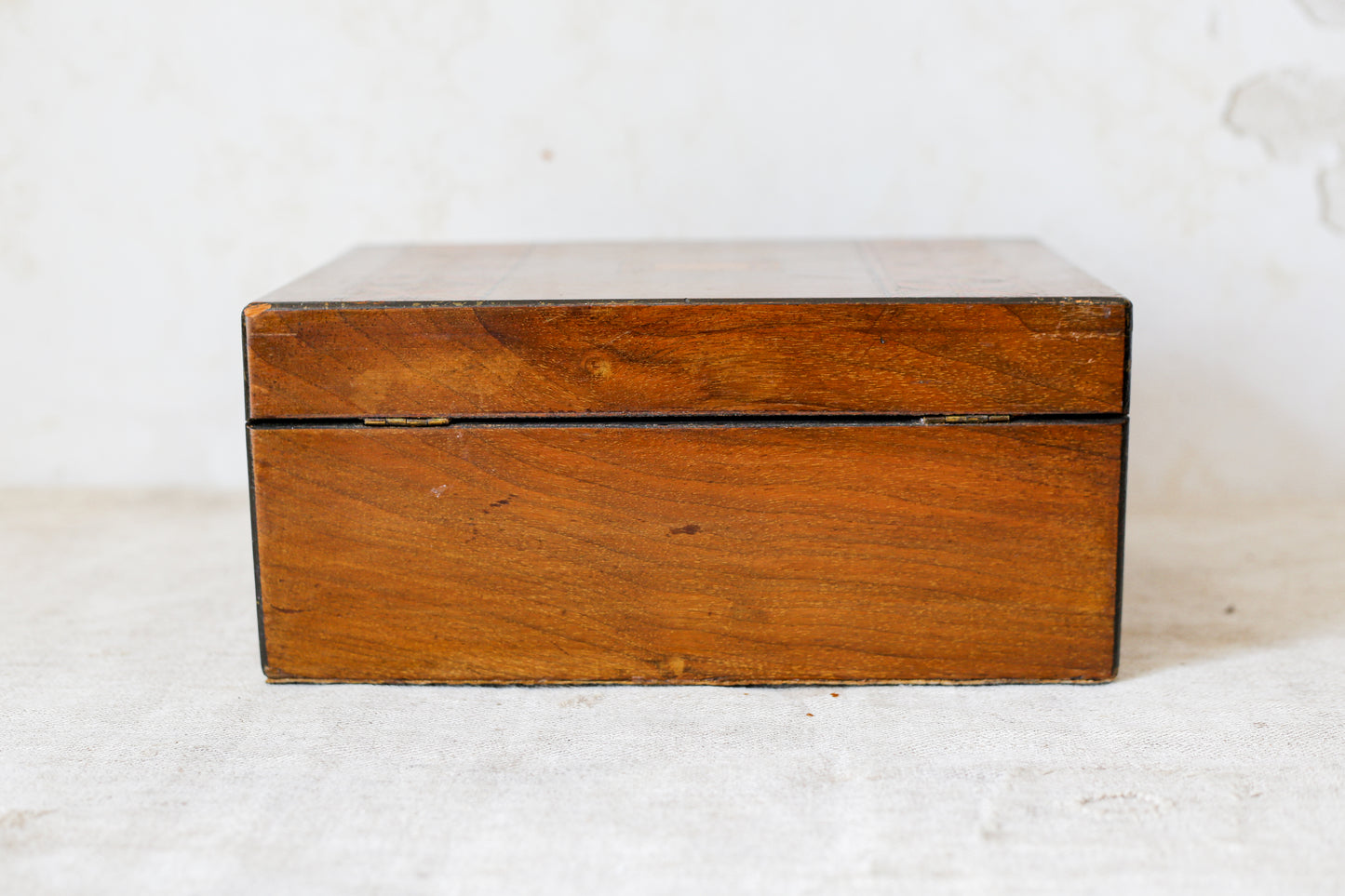 Antique Parquetry Inlaid Tunbridge-Style Stationery Box, c. 1870