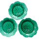 Vintage Wedgwood Cabbage Leaf Plates - Set of 3 Green Majolica Dessert Plates, c. 1940s-1950s