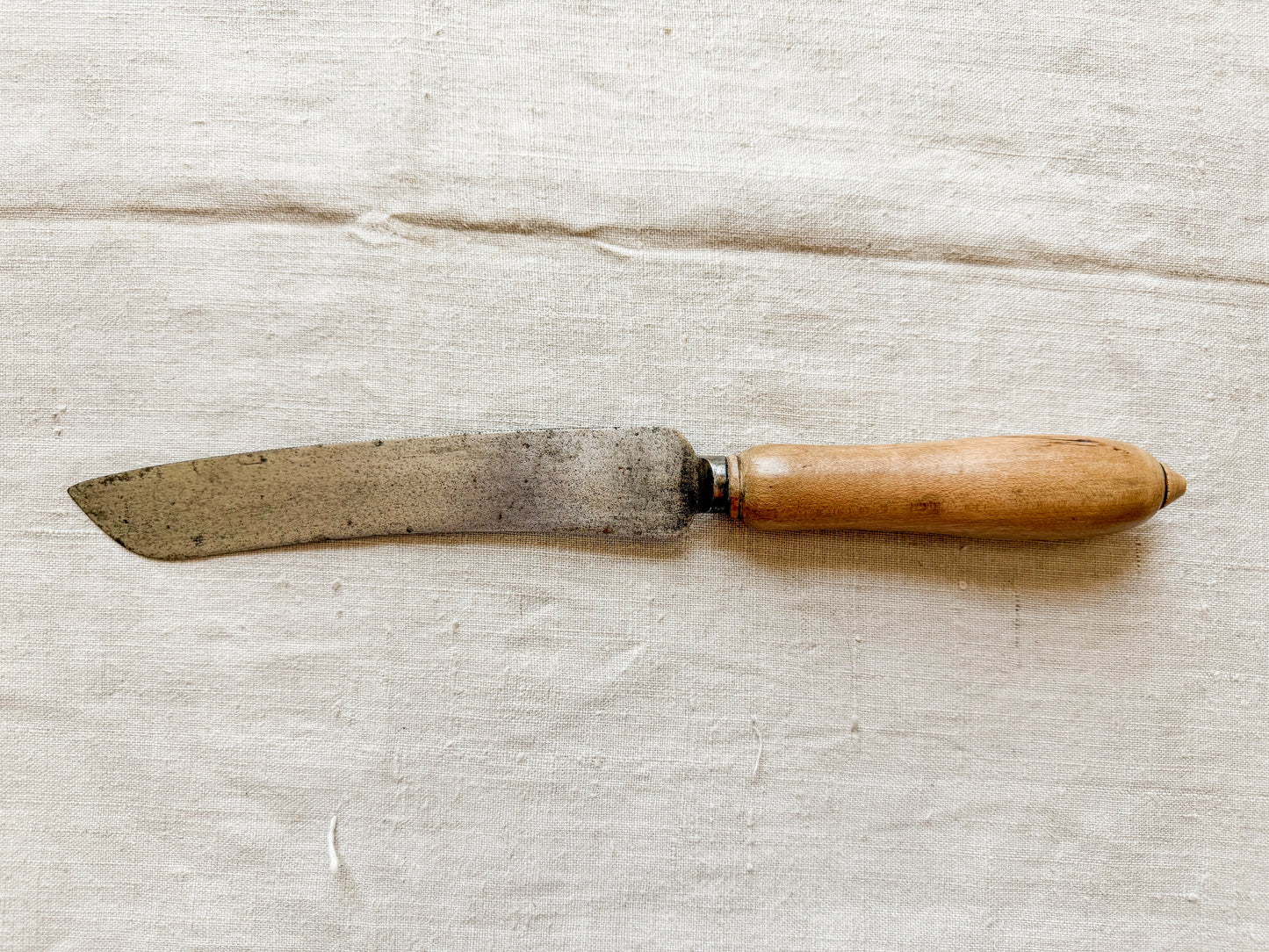 Wheat Carved Bread Knife with J. Ireland Blade, c1920