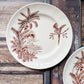 Set of 2 Exotique by Longchamp French Terre de Fer Ironstone Dinner Plates, c1900