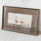 Antique 1877 Maritime Fishing Scene Watercolor Painting