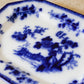 Antique Flow Blue Ironstone 15" Platter – "Indian" Pattern (c. 1850)