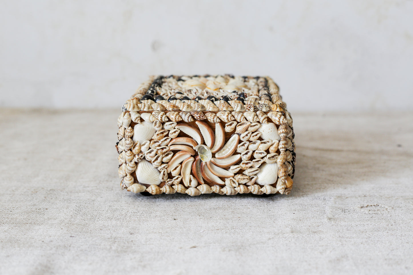 Mosaic Shell Decorated Trinket Box