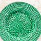 Antique Greek Key Border and Strawberry Greenware Majolica 9" Plate