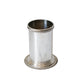 A small silver cylindrical holder or cup with decorative twisted rope-style trim at the rim and base, standing on a white marble surface against a white marble background.